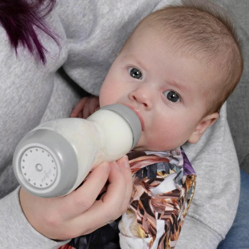 Пляшка Difrax Антиколікова із силіконовою соскою Variflow 1-2-3, 250 мл , Natural