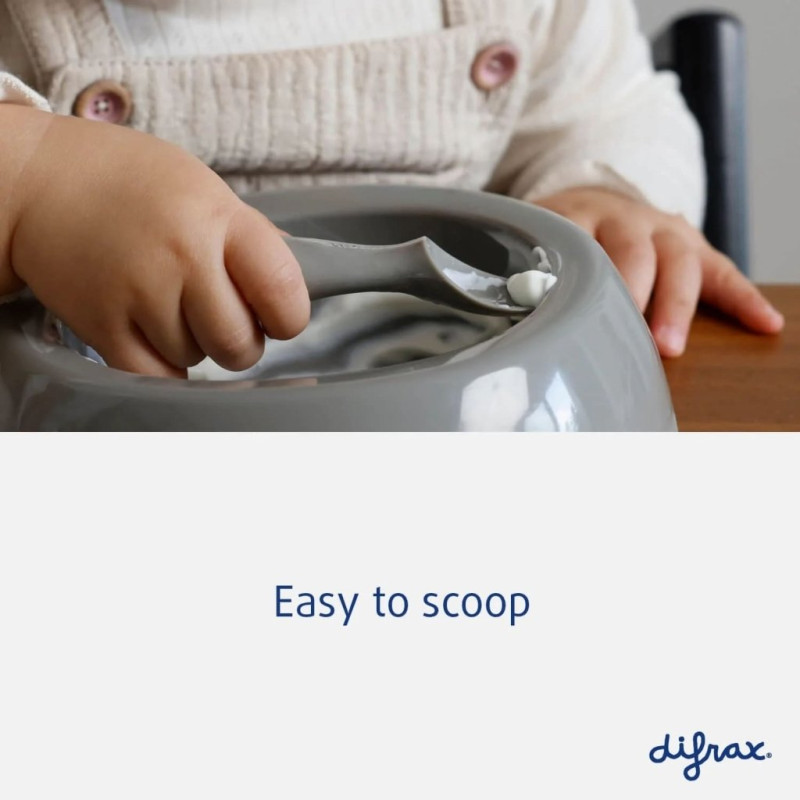 Тарілка Difrax Набір для годування мисочка, виделка та ложка, Clay