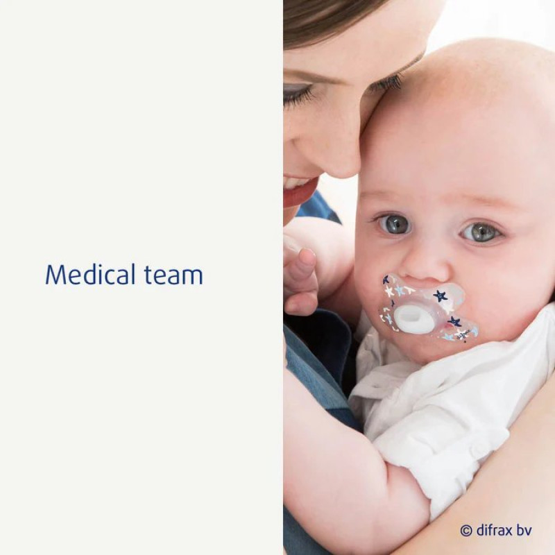 Пустушка Difrax силіконова Dental 0-6 міс, Ice