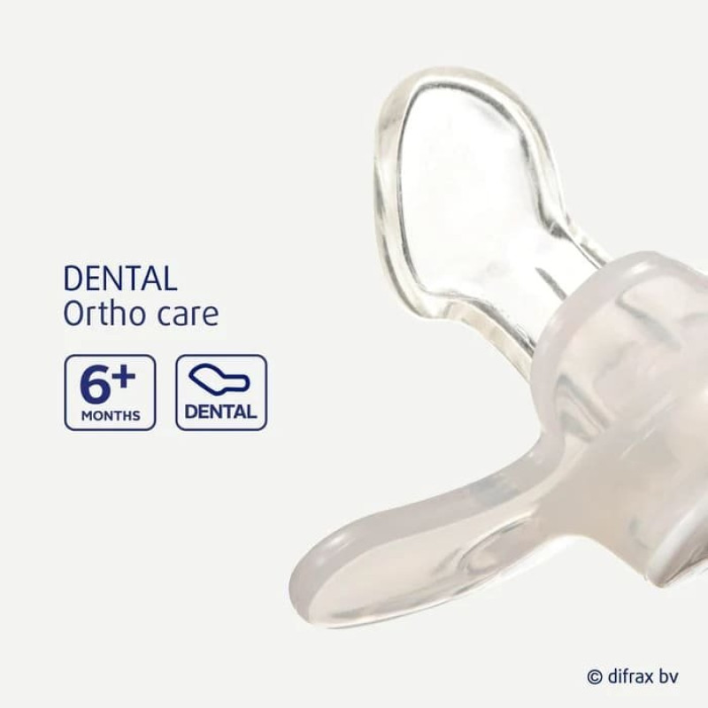 Пустушка Difrax силіконова Dental 6+ міс, Clay