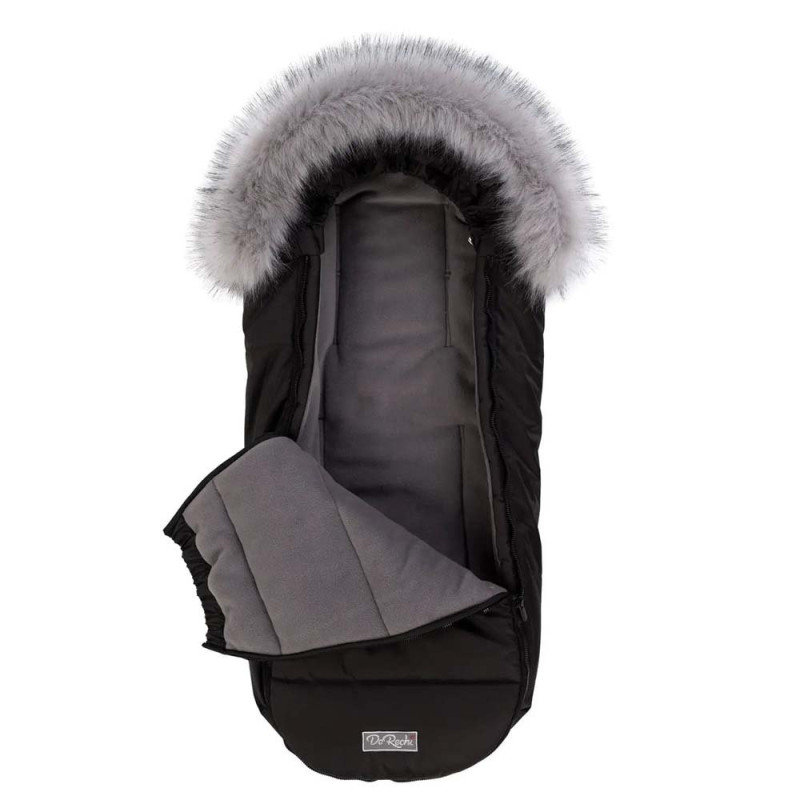 Конверт ДоРечі Зимовий XS Фліс з опушкою Чорний