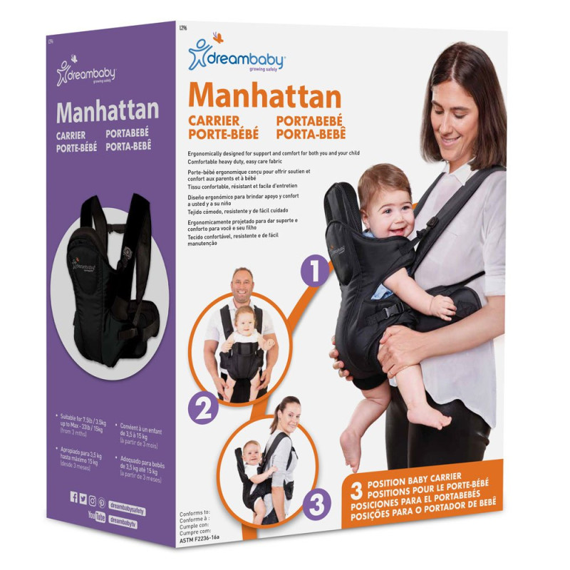 Рюкзак DreamBaby переноска Manhattan Black