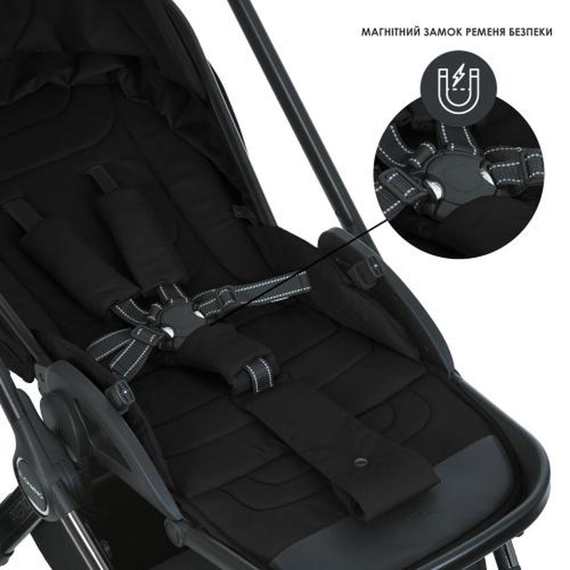 Коляска універсальна 2 в 1 El Camino ME 1124-2 PRESTIGE Black