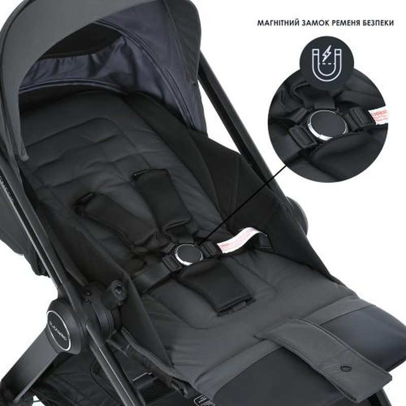 Коляска універсальна 2 в 1 El Camino ME 1126 GENESIS Asphalt Gray