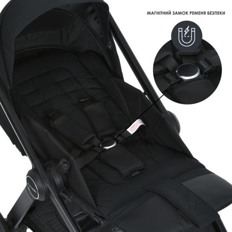 Коляска універсальна 2 в 1 El Camino ME 1126 GENESIS Jet Black