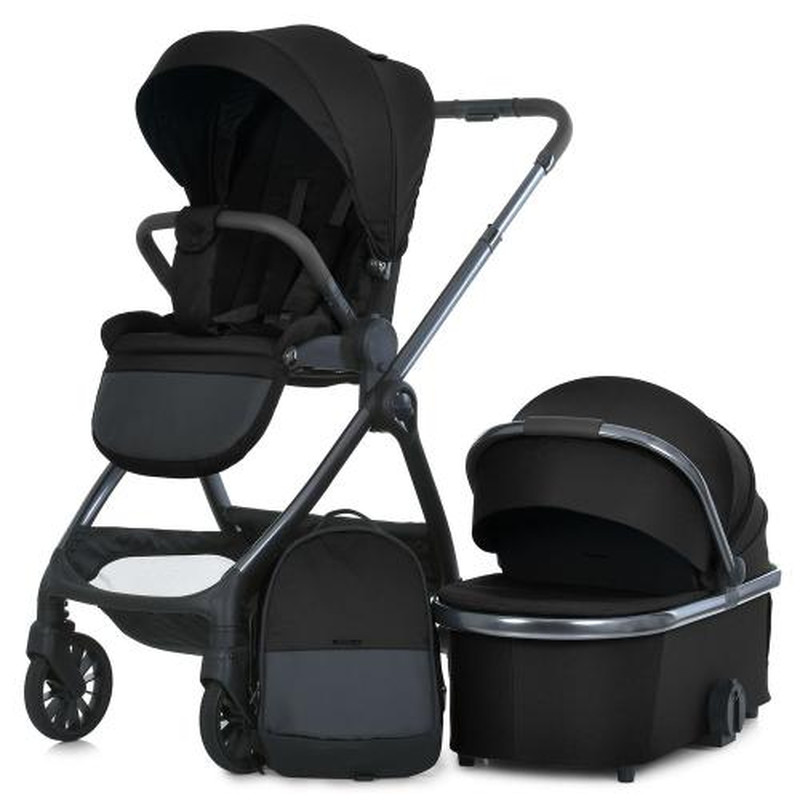 Коляска універсальна 2 в 1 El Camino ME 1183 RIVIERA Jet Black