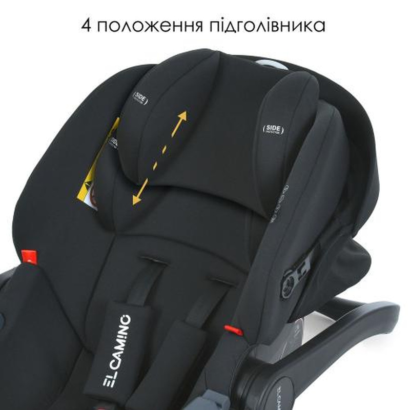Автокрісло El Camino ME 1186 i-KEEP Melange Jet Black