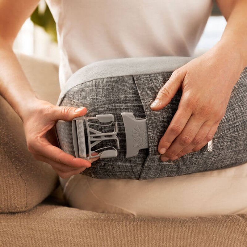 Подушка для годування Ergobaby Natural Curve Moonlight Grey with Strap