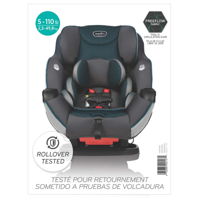 Автокрісло Evenflo Symphony Sport - Sawyer Freeflow група від 2,2 до 49,8 кг