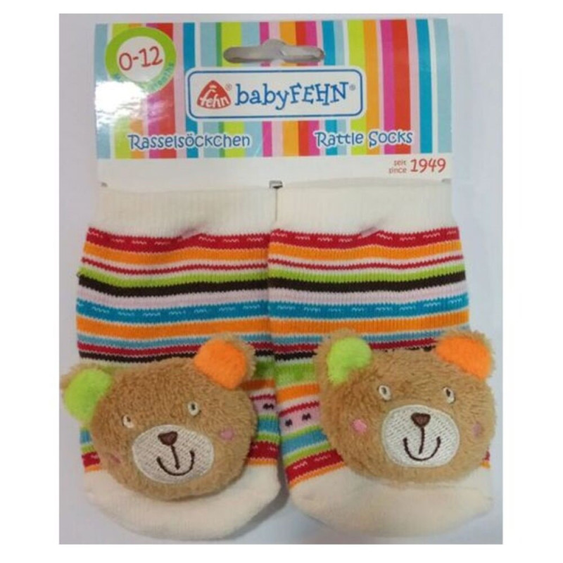 Шкарпетки Fehn пінетки ігрові ведмедик