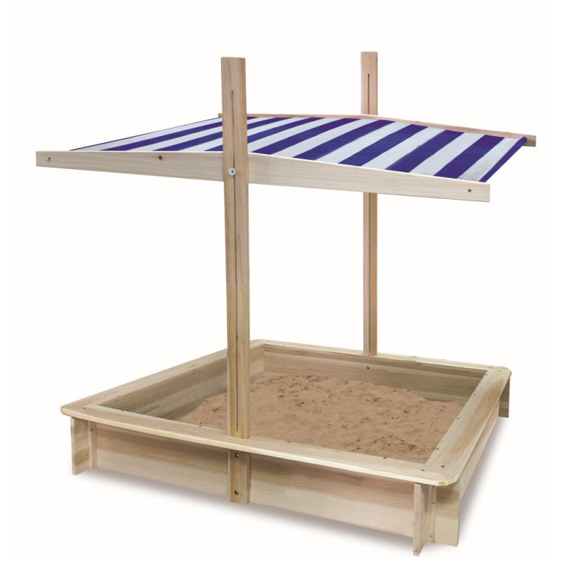 Деревяна пісочниця для дітей з дахом FreeON Free2Play 120x120x120