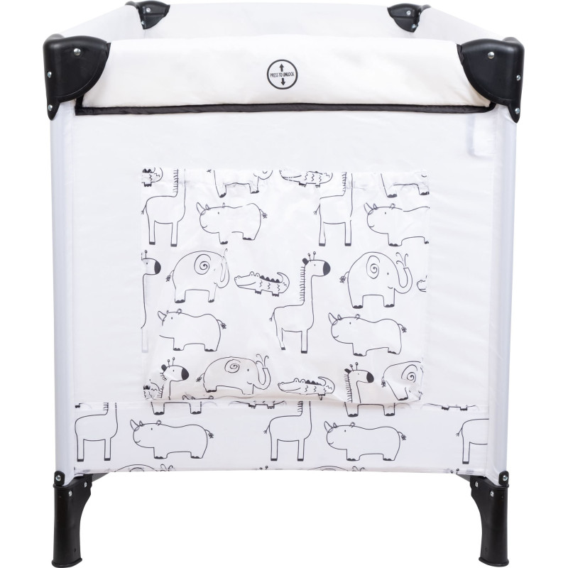 Ліжко-манеж дитяче з другим ярусом FreeON Travel Safari white