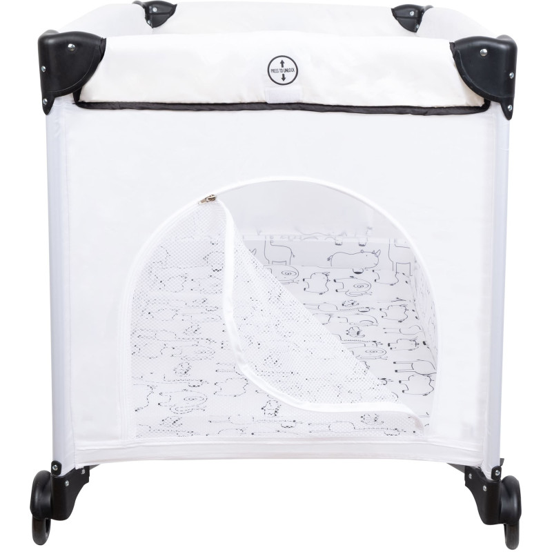 Ліжко-манеж дитяче з другим ярусом FreeON Travel Safari white