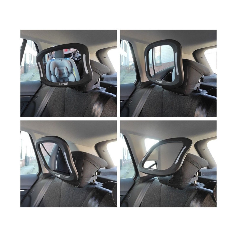 Світлодіодне дзеркало FreeON в автомобіль з підсвічуванням і дистанційним керуванням black