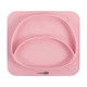 Силіконова тарілка дитяча FreeON Bear pink