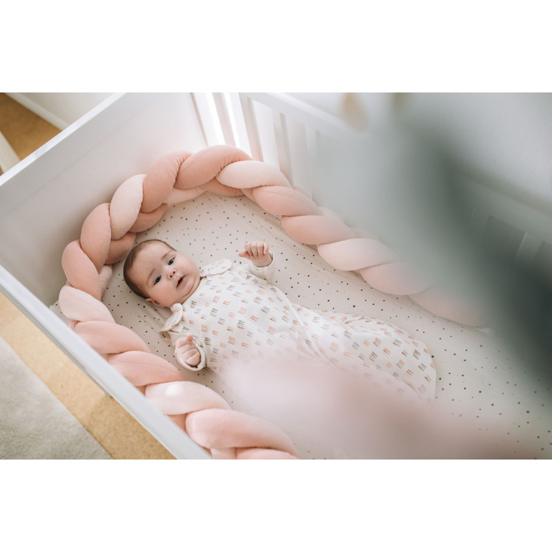 Бортик-косичка для дитячого ліжечка Bubaba by FreeON PINK 190х15