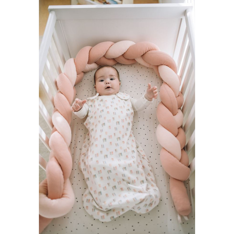 Бортик-косичка для дитячого ліжечка Bubaba by FreeON PINK 190х15