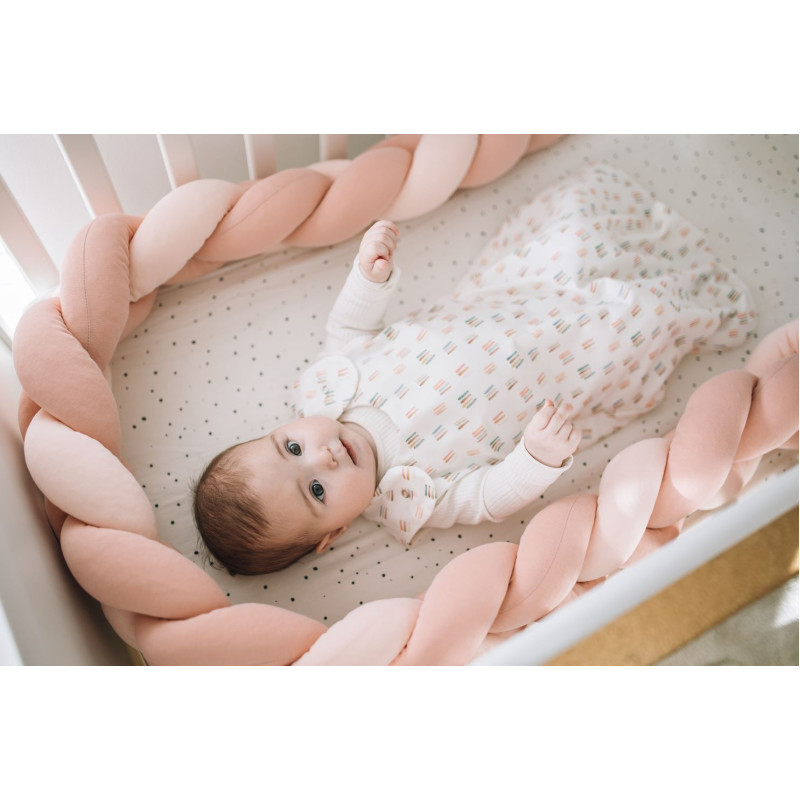 Бортик-косичка для дитячого ліжечка Bubaba by FreeON PINK 190х15