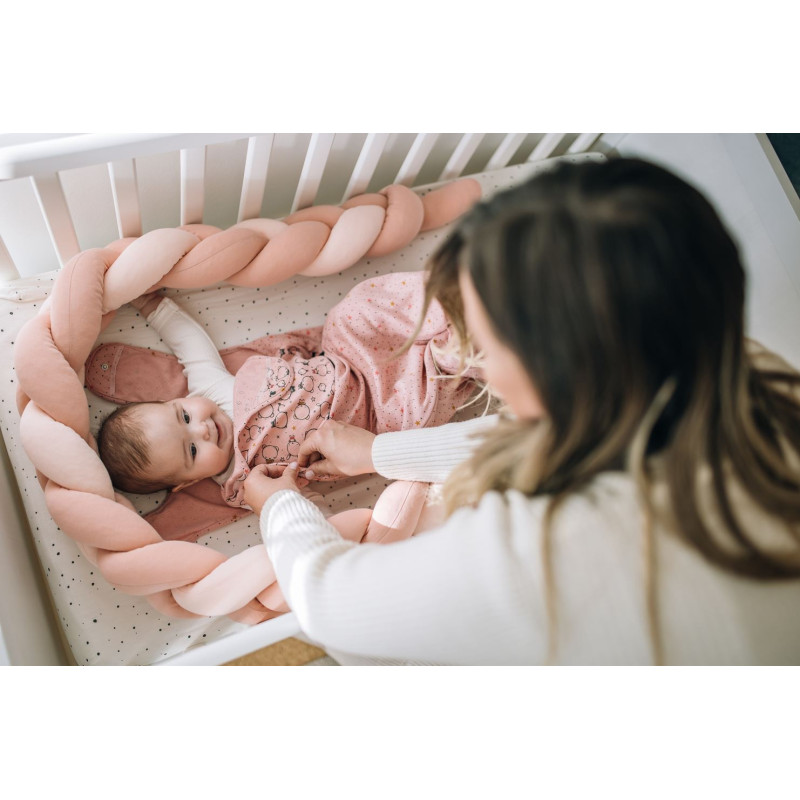 Бортик-косичка для дитячого ліжечка Bubaba by FreeON PINK 190х15