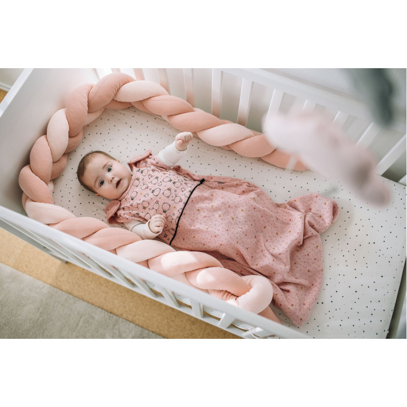 Бортик-косичка для дитячого ліжечка Bubaba by FreeON PINK 190х15