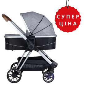 Універсальна коляска 3 в 1 FreeON Fantasy grey - black