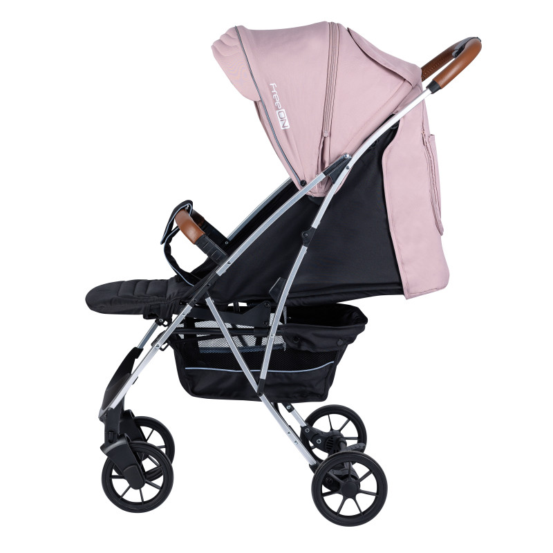 Прогулянкова коляска FreeON Lux Premium dusty pink - black