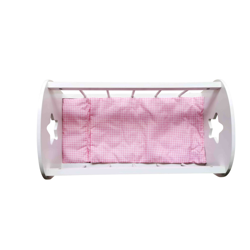 Деревяна колиска для ляльки FreeON білий