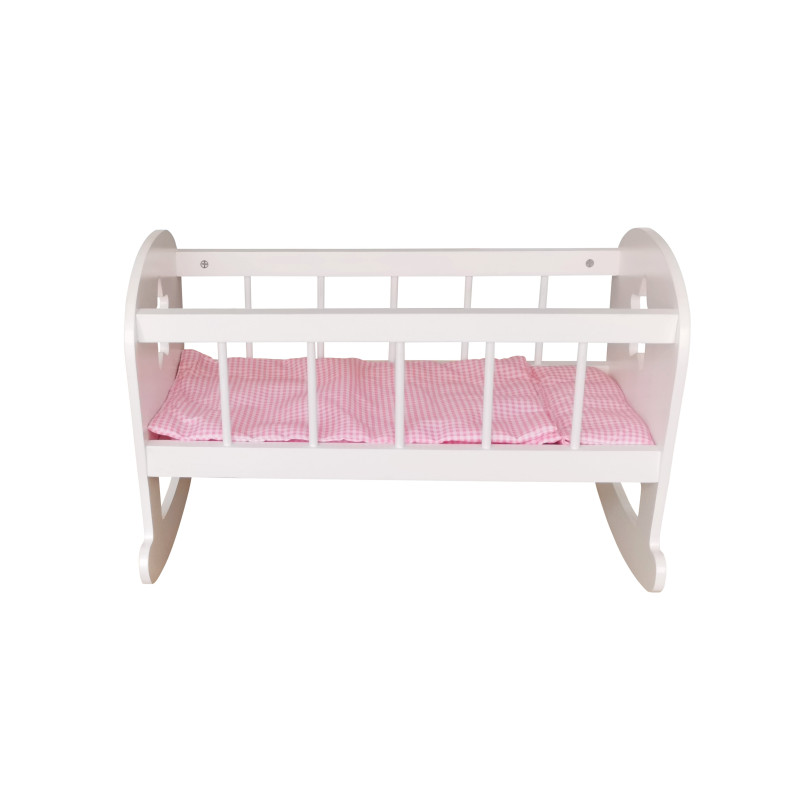 Деревяна колиска для ляльки FreeON білий