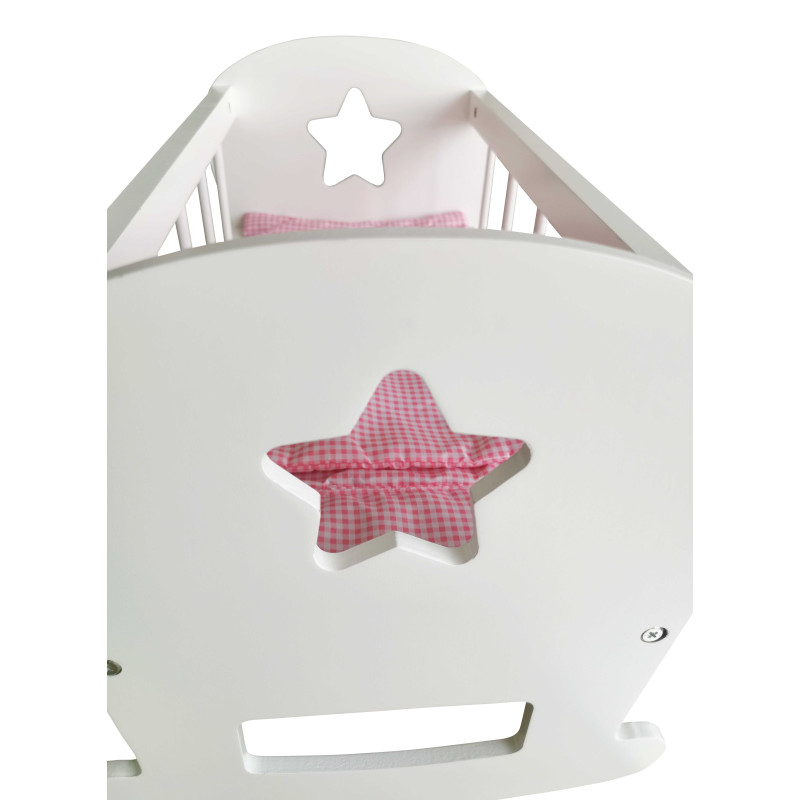 Деревяна колиска для ляльки FreeON білий