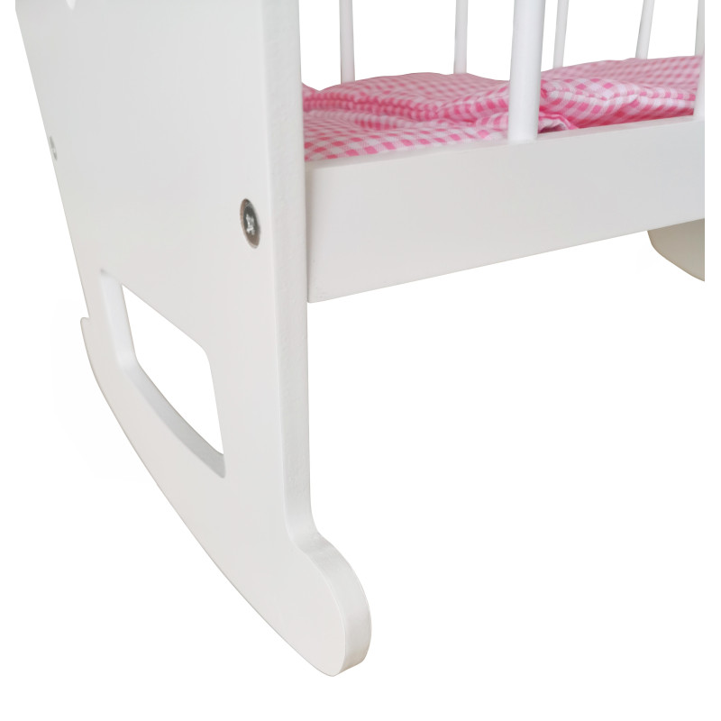 Деревяна колиска для ляльки FreeON білий