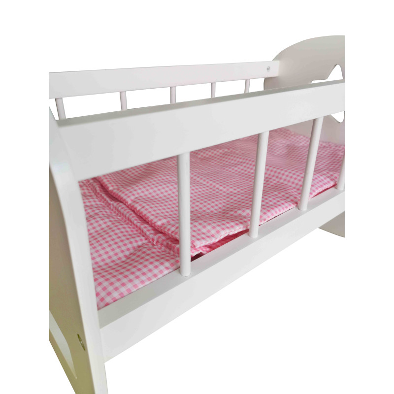 Деревяна колиска для ляльки FreeON білий