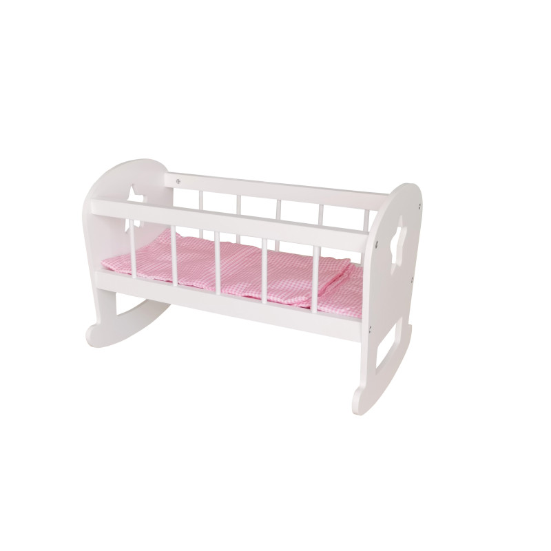 Деревяна колиска для ляльки FreeON білий