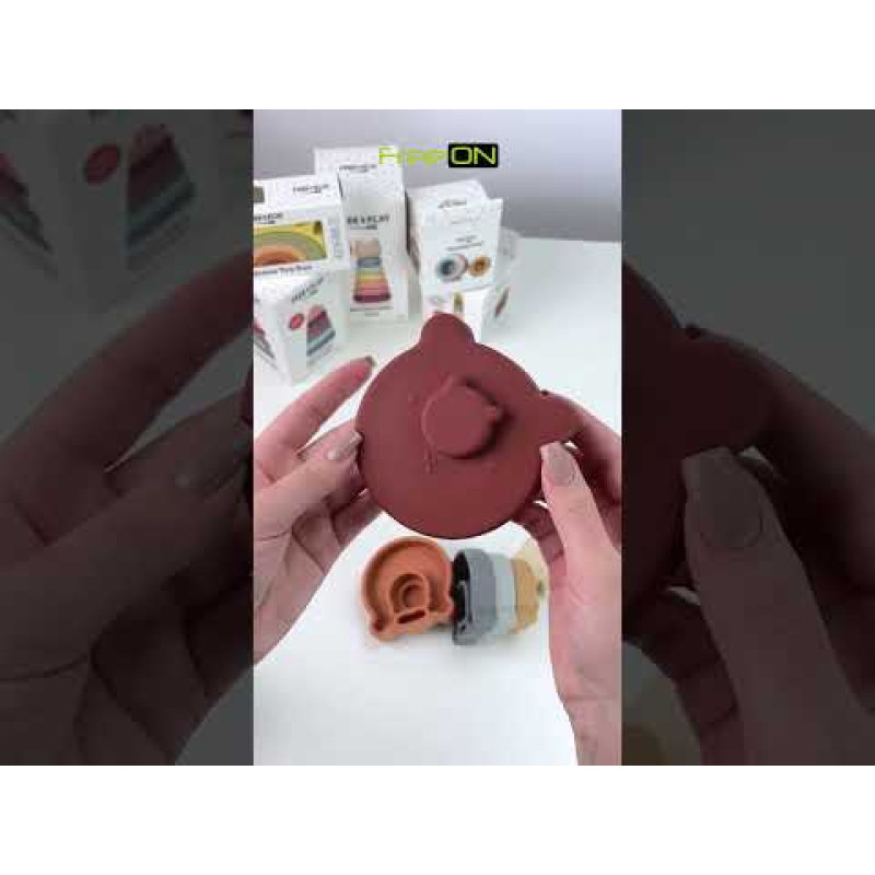 Силіконовий сортер FreeON Вежа ведмідь brown