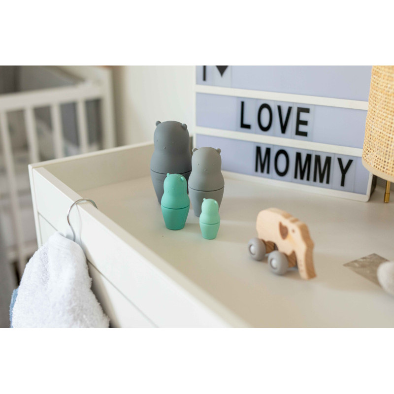 Силіконовий сортер FreeON ведмедики grey - mint