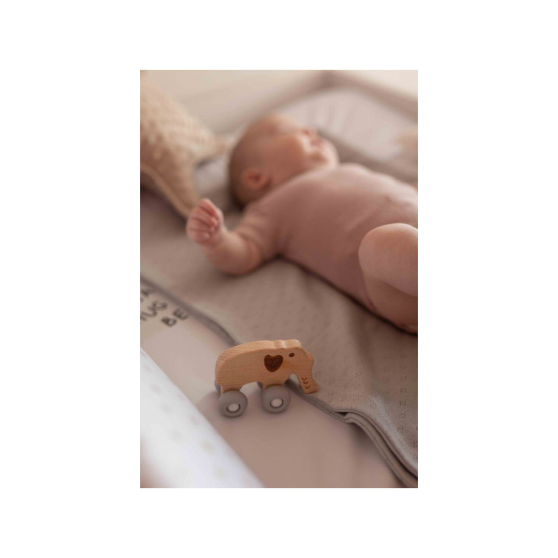 Дерев'яна іграшка FreeON слоник на силіконових колесах