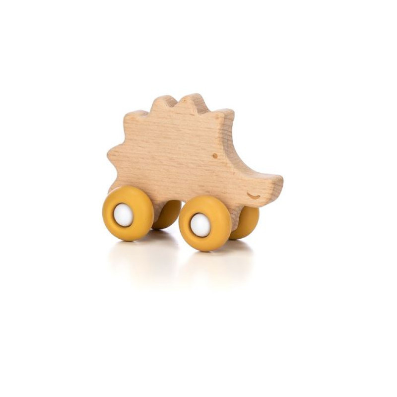 Дерев'яна іграшка FreeON їжачок на силіконових колесах