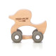 Деревяна іграшка FreeON качка на силіконових колесах