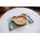 Силіконовий килимок для годування дитини FreeON Bear green
