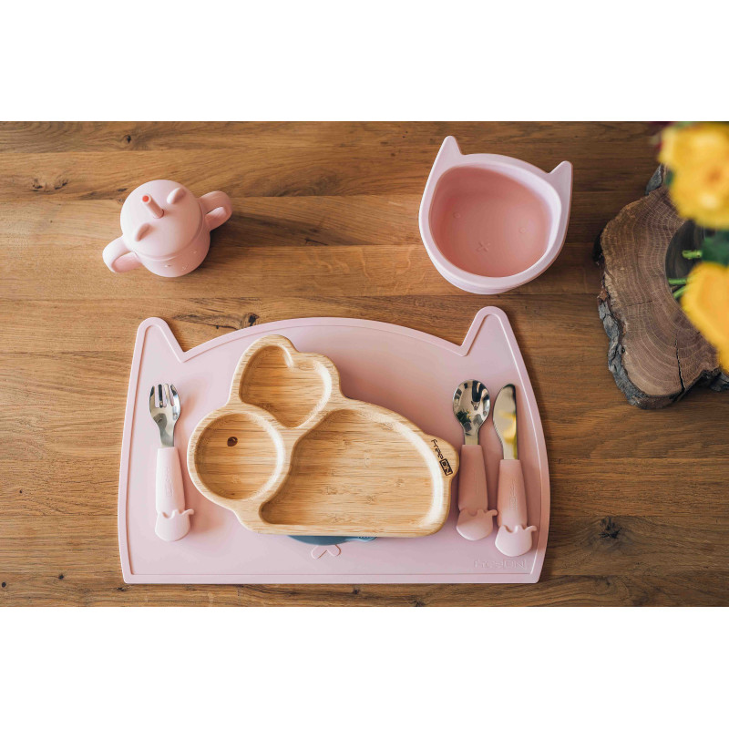 Бамбукова тарілка Банні FreeON із силіконовою присоскою