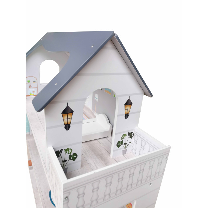 Деревяний іграшковий будиночок FreeON сірий