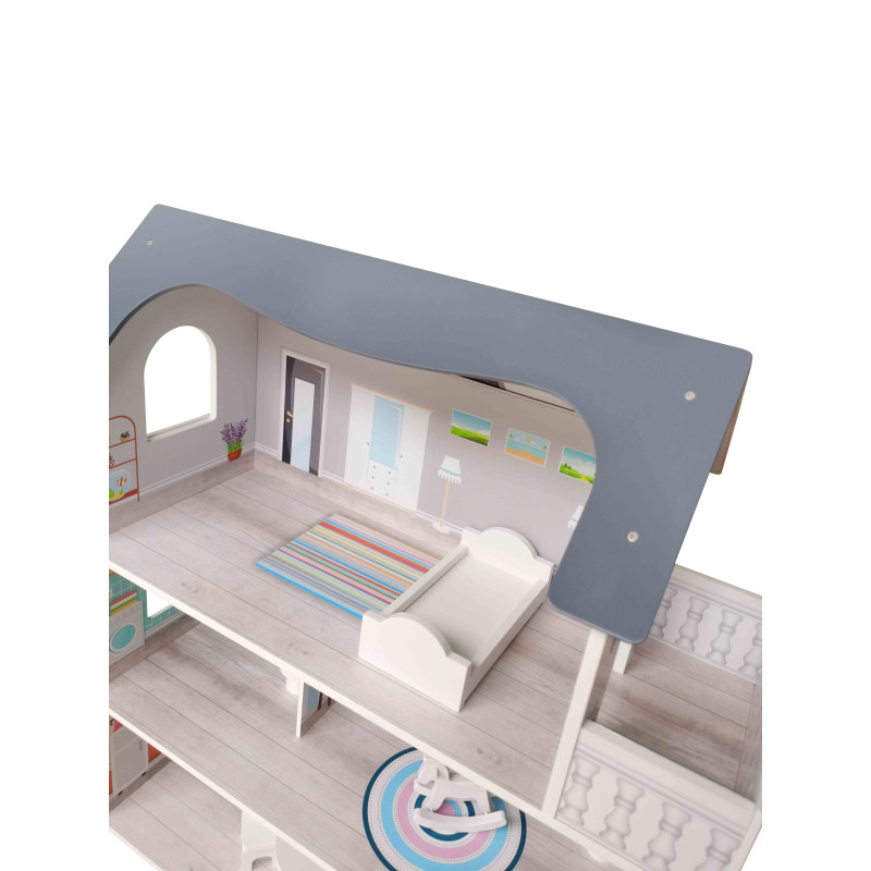 Деревяний іграшковий будиночок FreeON сірий