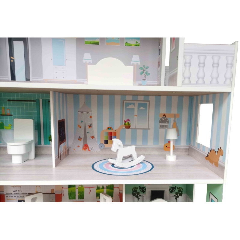 Деревяний іграшковий будиночок FreeON сірий