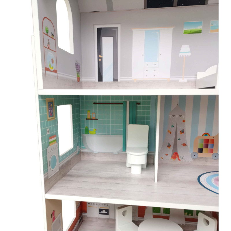 Деревяний іграшковий будиночок FreeON сірий