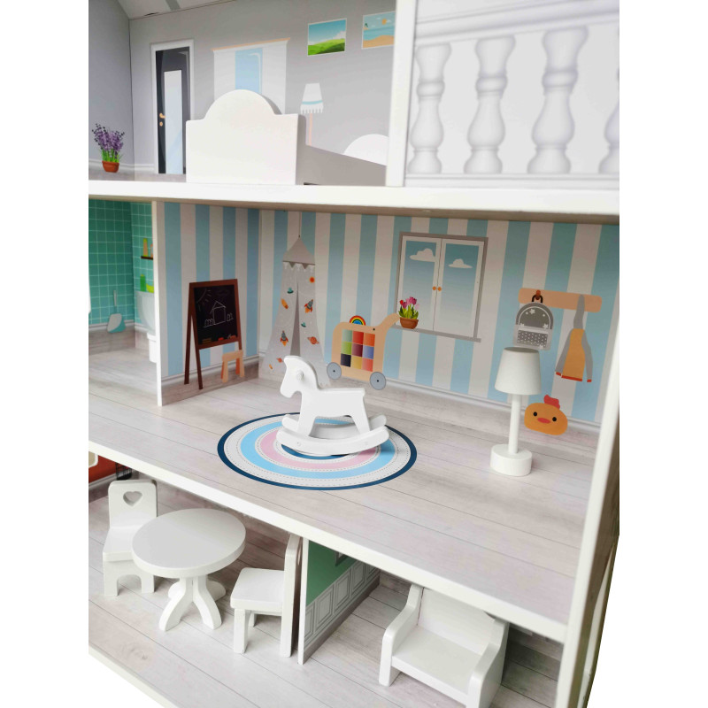 Деревяний іграшковий будиночок FreeON сірий