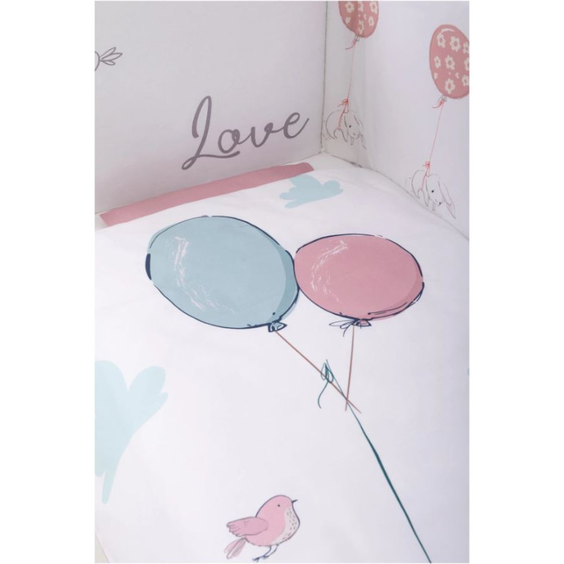 Комплект дитячої постільної білизни Bubaba by FreeON BUNNY IN LOVE (6 шт.)