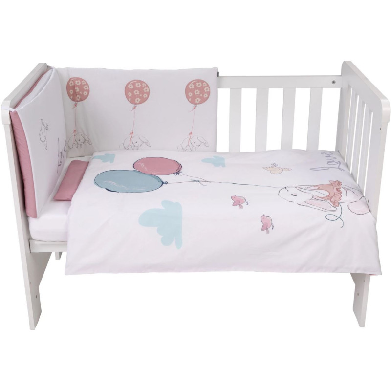 Комплект дитячої постільної білизни Bubaba by FreeON BUNNY IN LOVE (6 шт.)