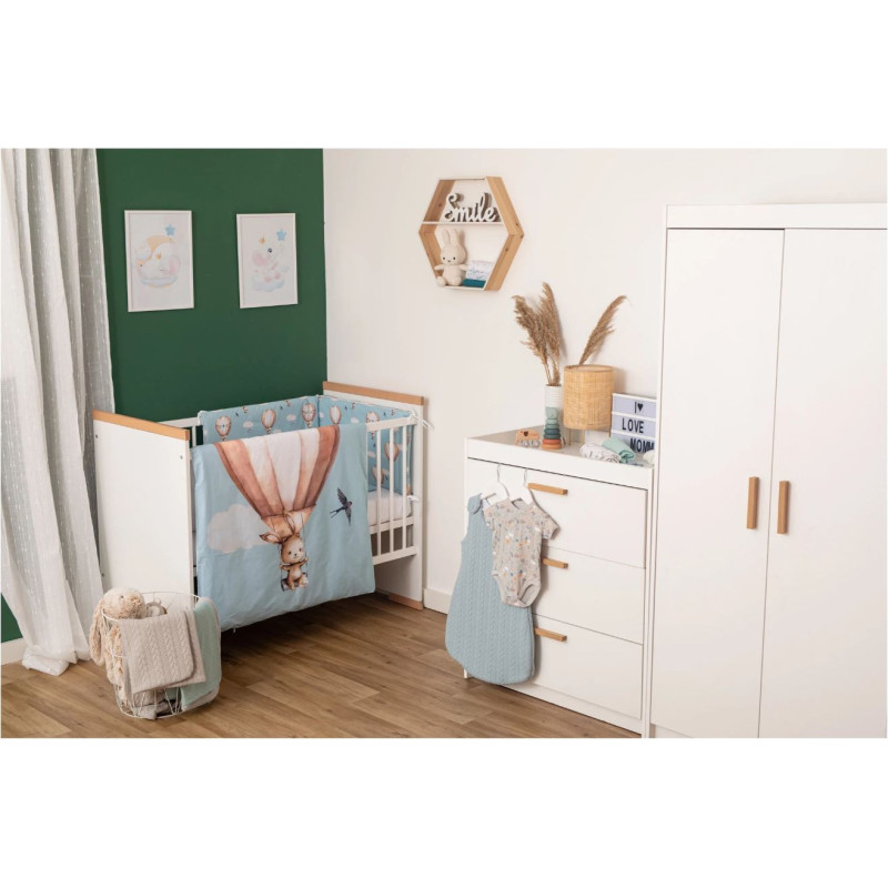 Комплект дитячої постільної білизни Bubaba by FreeON FLYING BUNNY BLUE (6 шт.)