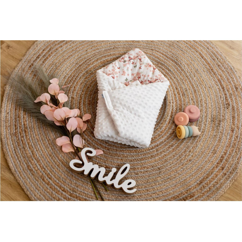 Конверт-ковдра для дитини 2 в 1 Bubaba by FreeON SPRING RHAPSODY WHITE 65х65