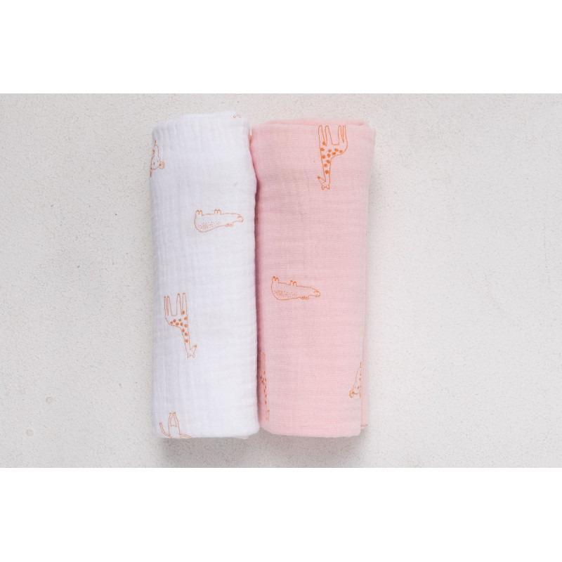 Рушники Bubaba by FreeON 2/1 PINK and WHITE 70х70 / Рушники дитячі Bubaba by FreeON 2/1 PINK and WHITE 70х70