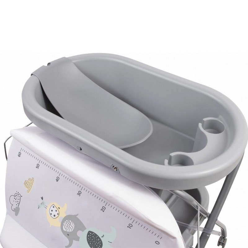 Ванна FreeON з пеленальним столиком Elephants